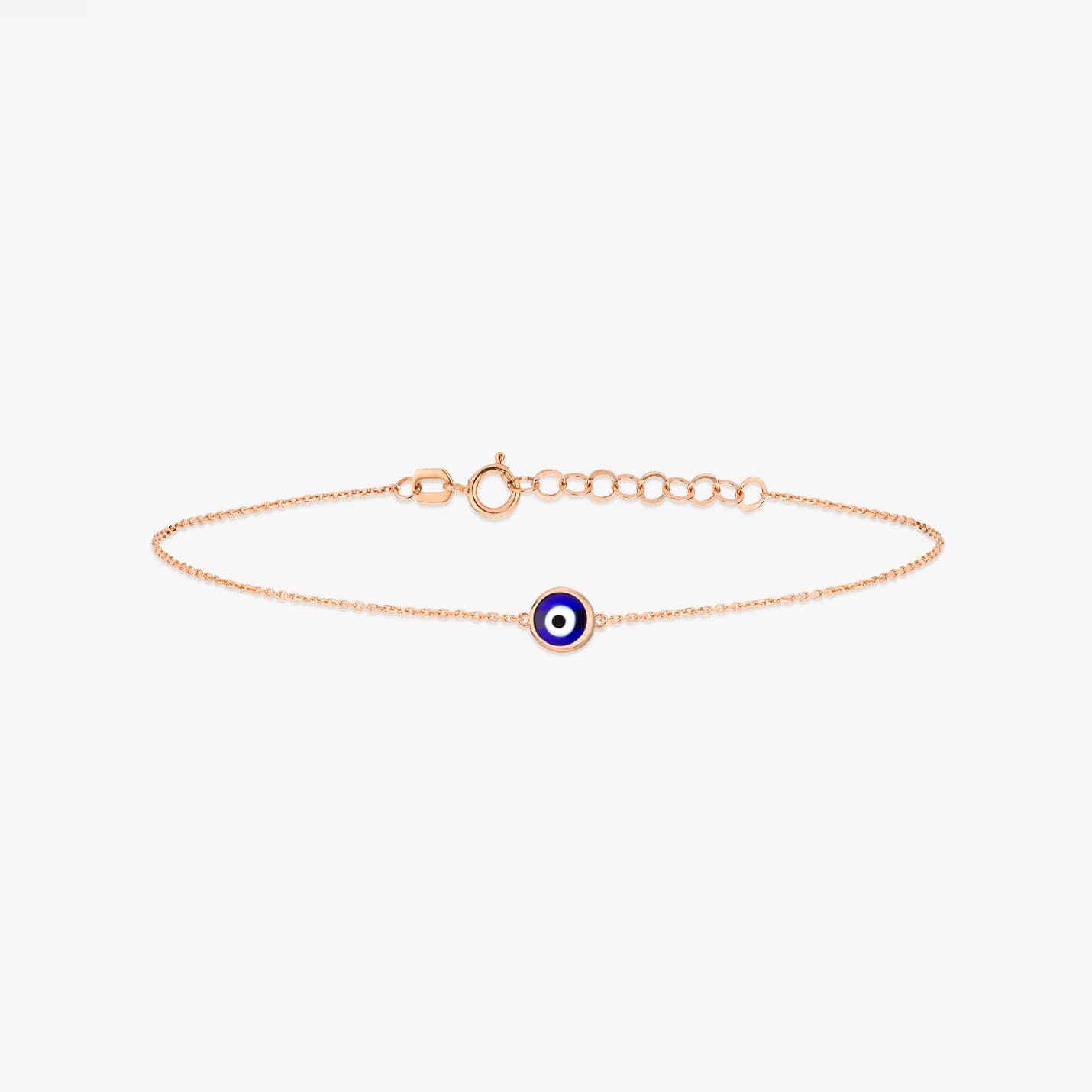 Mini Evil Eye Bracelet in 14K Solid Gold