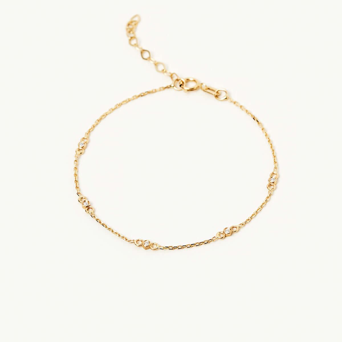 Diamond Bezel Station Bracelet