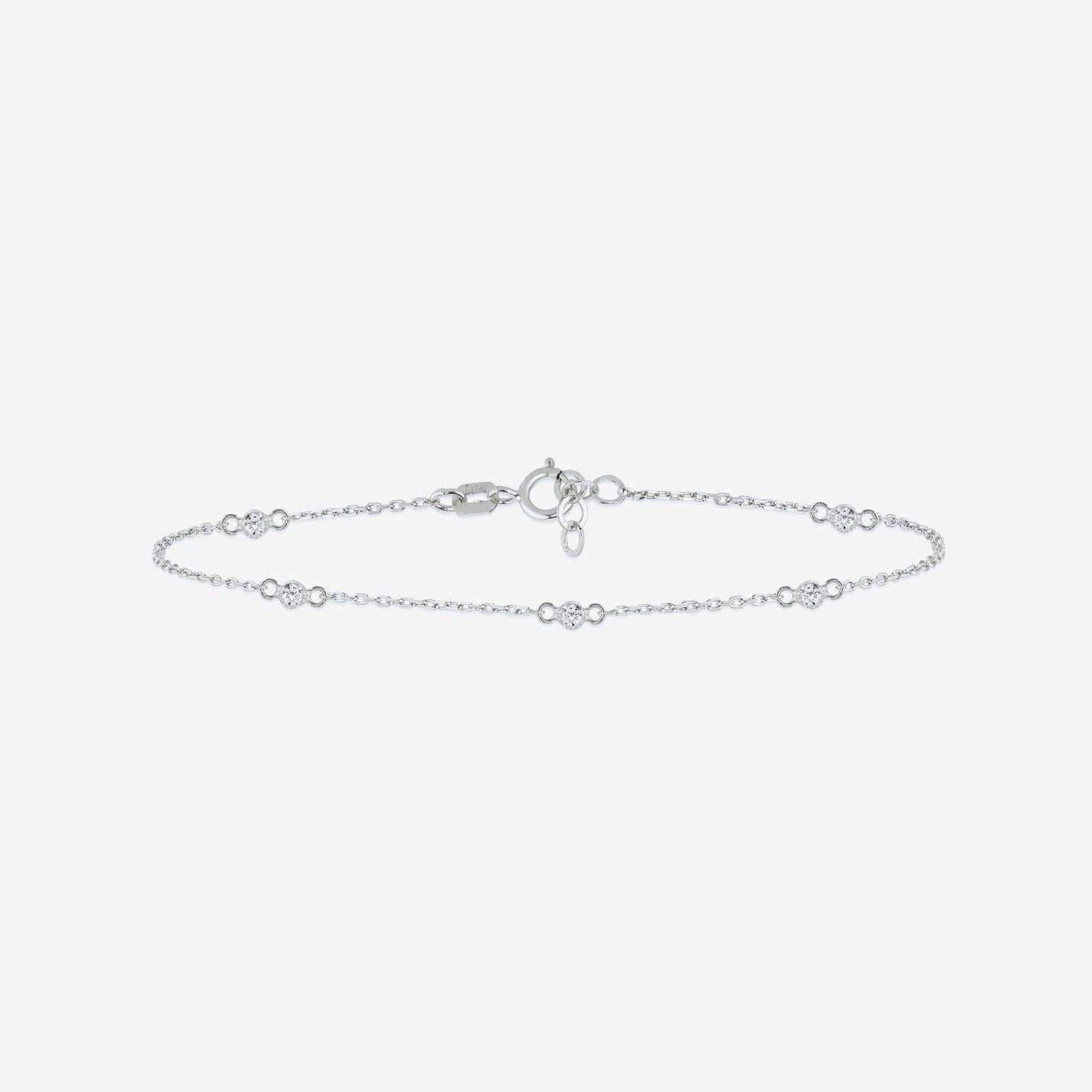 Diamond Bezel Station Bracelet