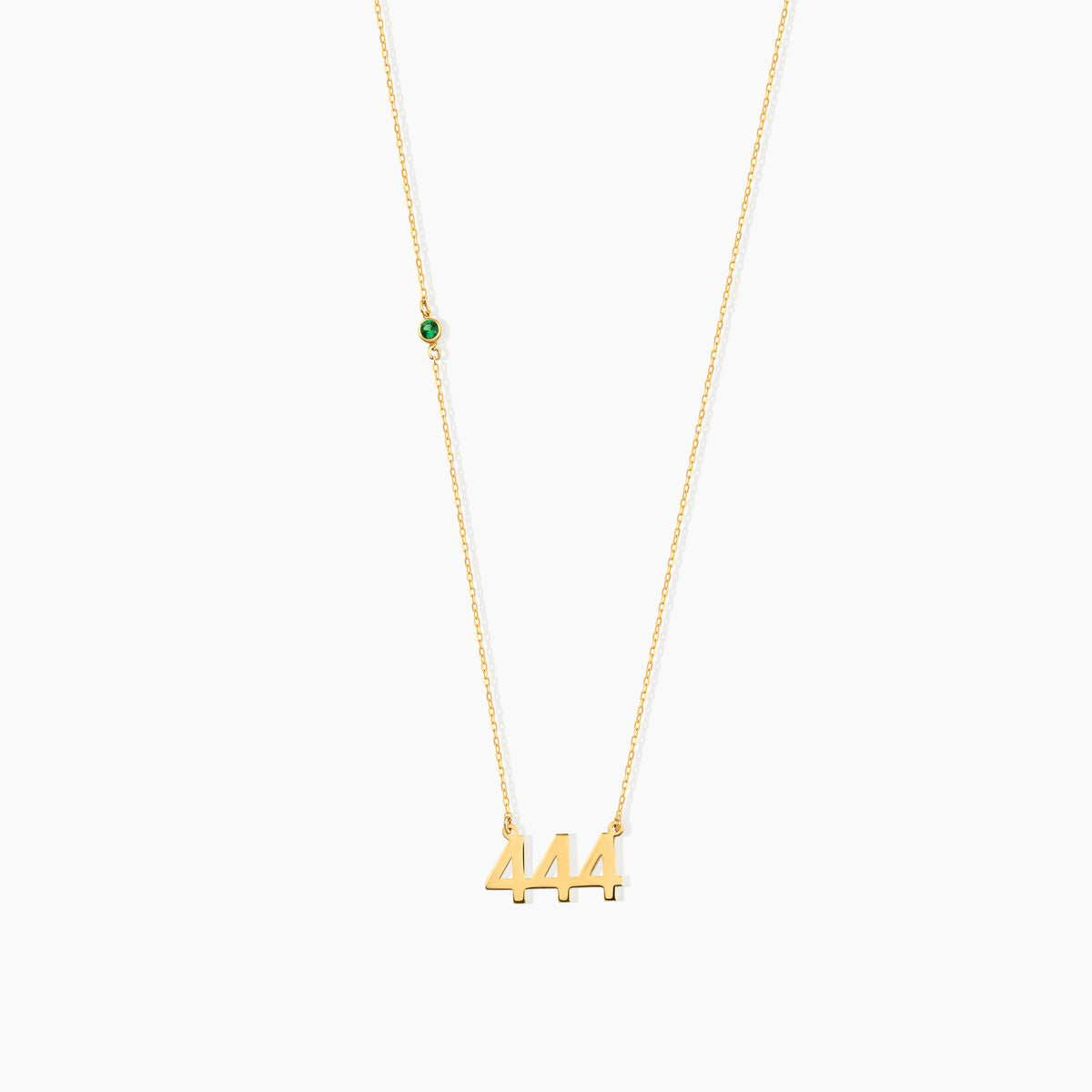 Personalized Custom Number Necklace with Birthstone