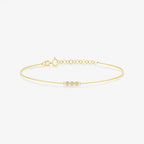Diamond Three Stone Bracelet