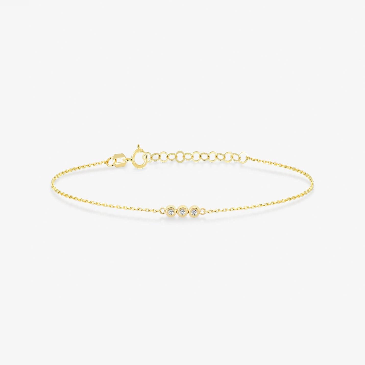 Diamond Three Stone Bracelet