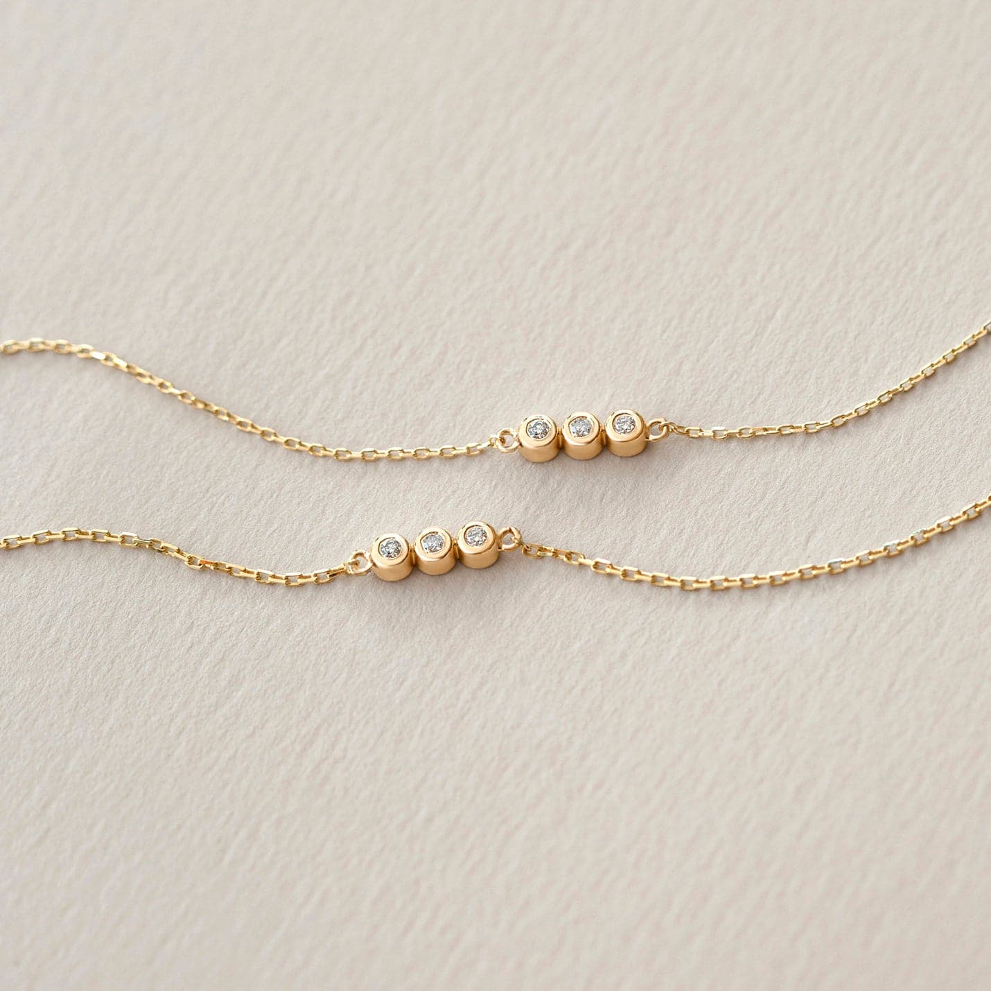 Diamond Three Stone Bracelet