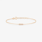 Diamond Three Stone Bracelet