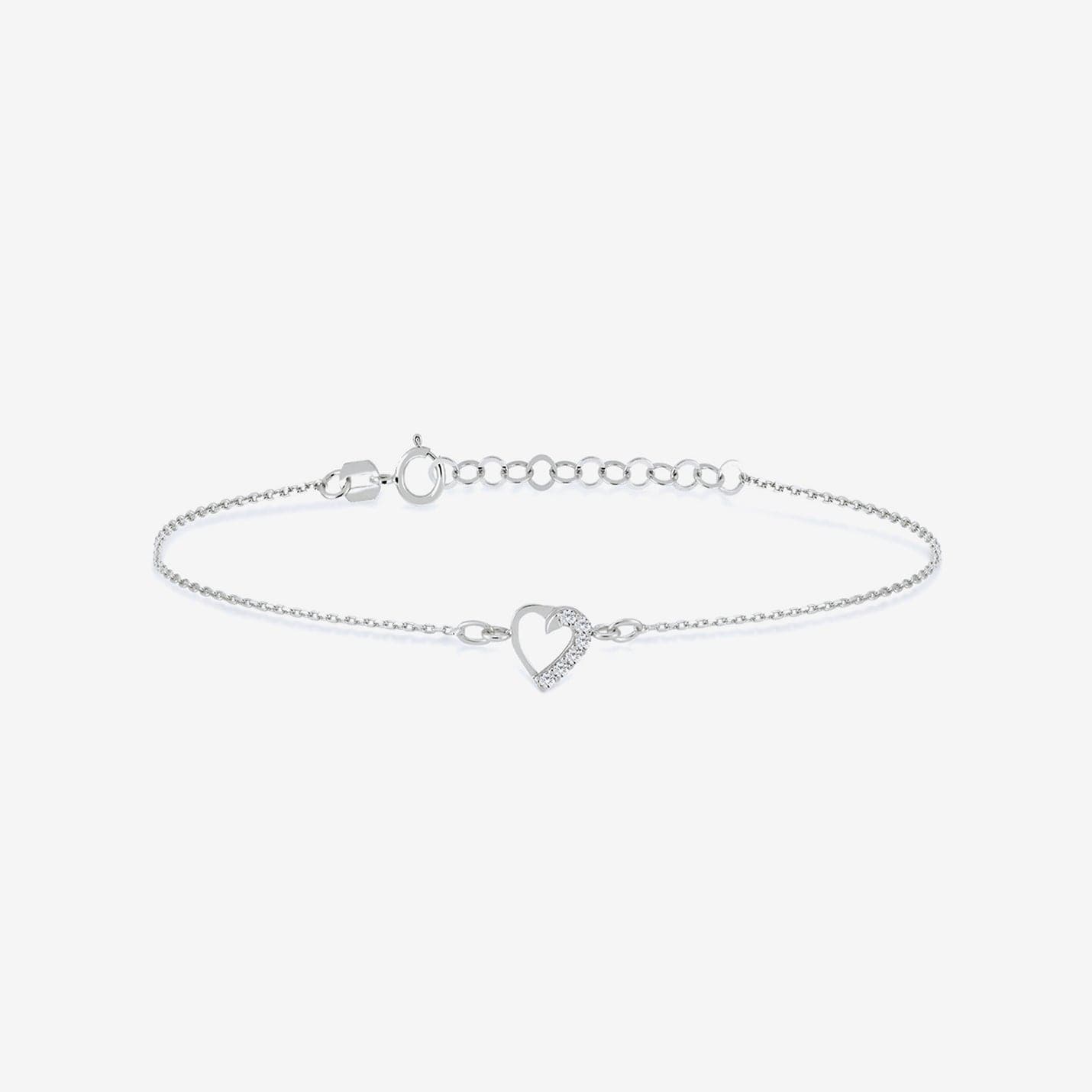 Mini Heart Bracelet in 14K Solid Gold