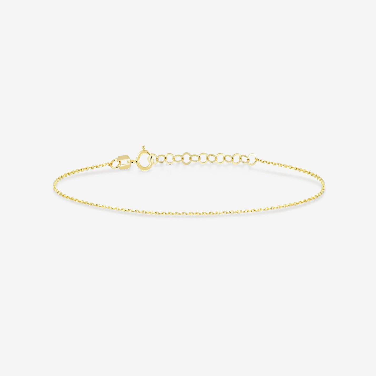 Cable Bracelet in 14K Solid Gold, Adjustable