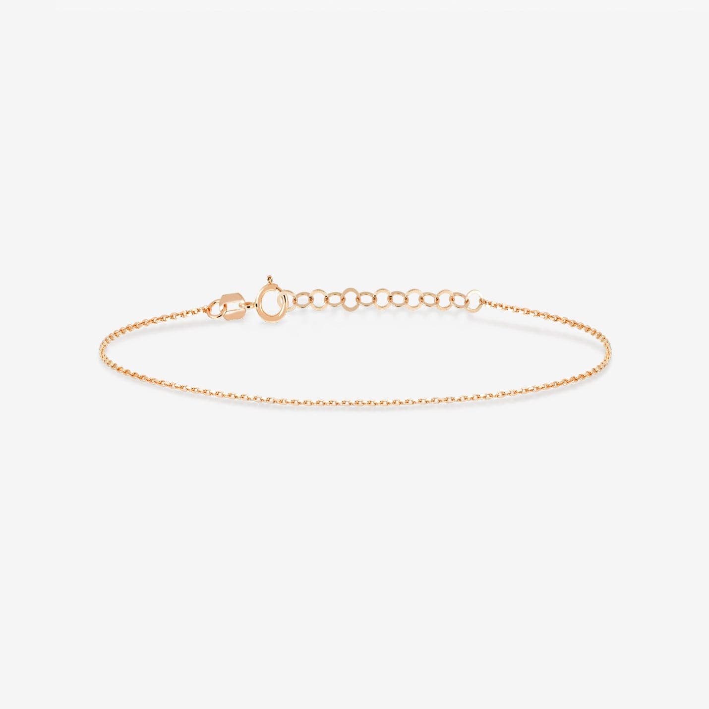 Cable Bracelet in 14K Solid Gold, Adjustable