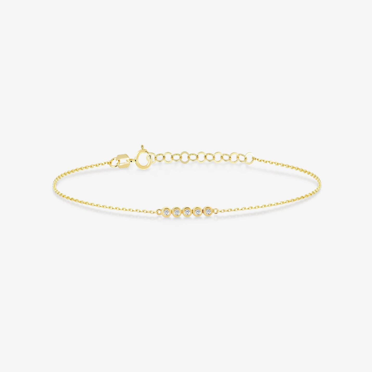 Diamond Five Stone Bracelet