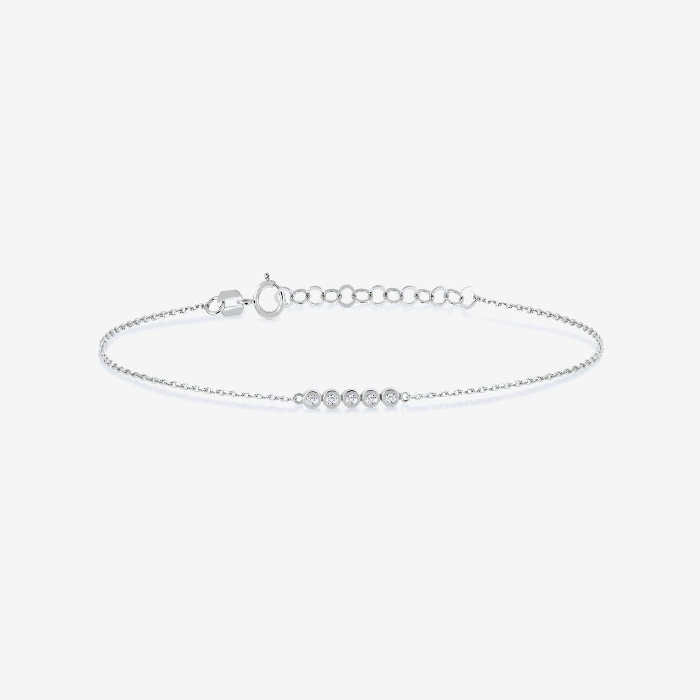 Diamond Five Stone Bracelet