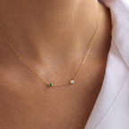 Personalized Dual Birthstone Necklace