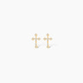 Diamond Cross Stud Earrings