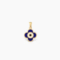 Blue Enamel Evil Eye Clover Charm