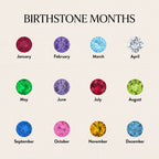 Cursive Initial Pendant with Birthstone