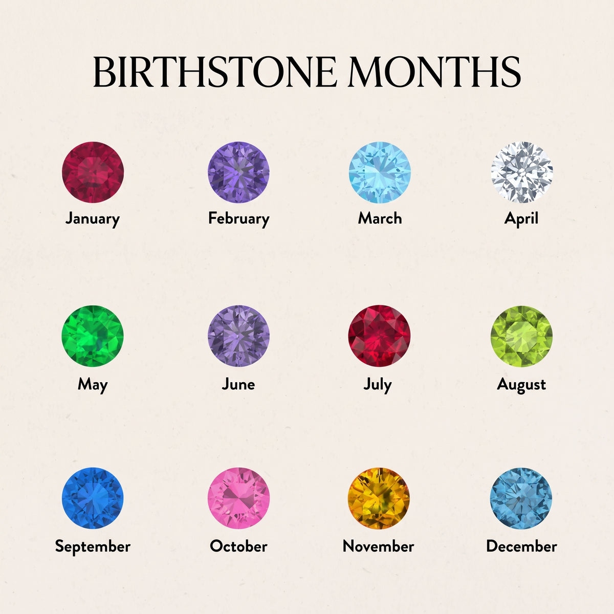 Cursive Initial Pendant with Birthstone