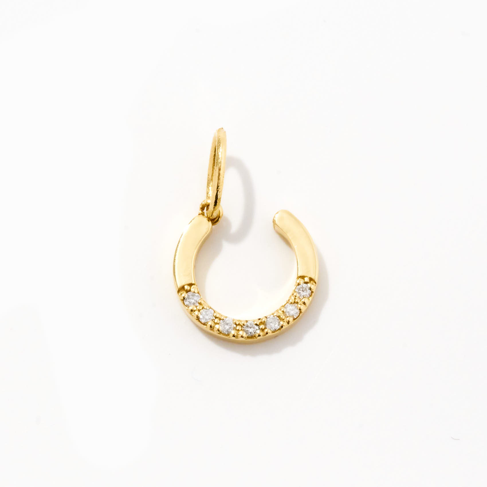 Diamond Horseshoe Charm