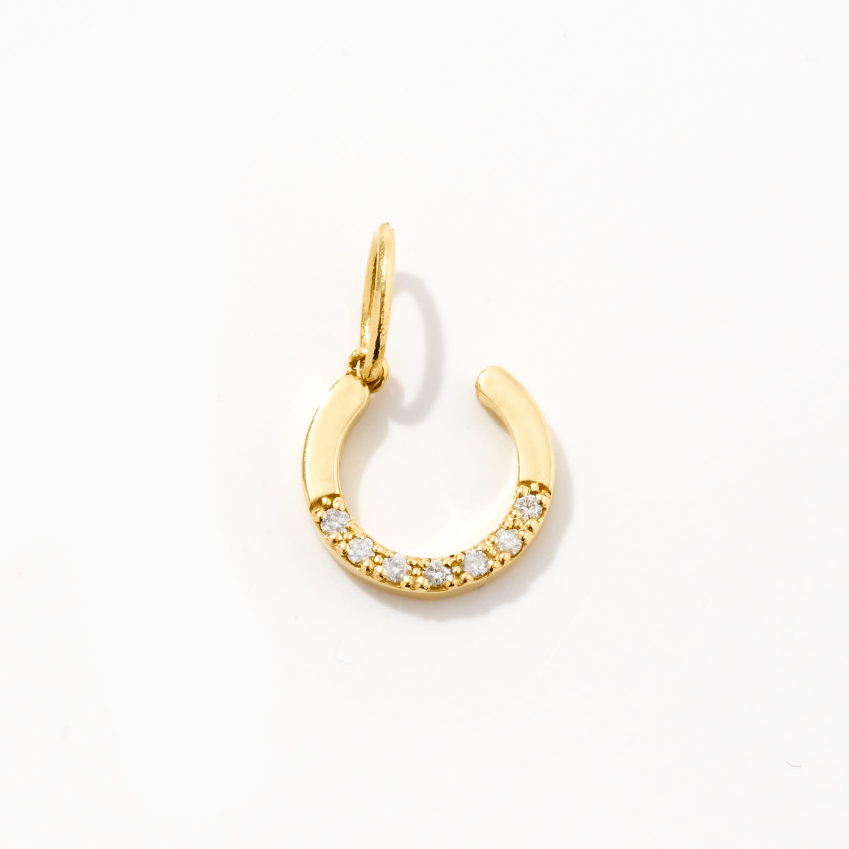 Diamond Horseshoe Charm