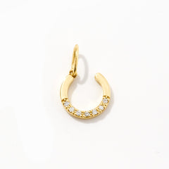 Diamond Horseshoe Charm