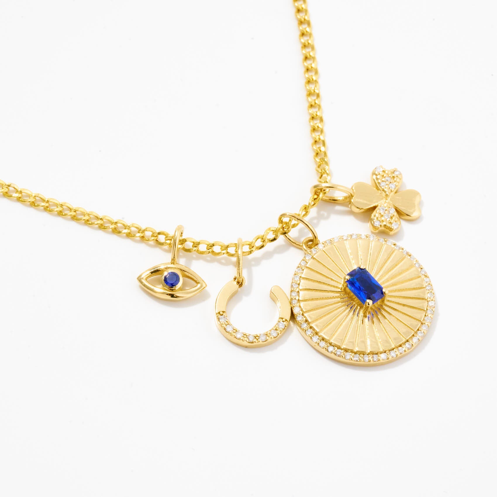 Diamond Horseshoe Charm