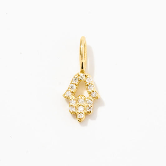 Diamond Hamsa Charm
