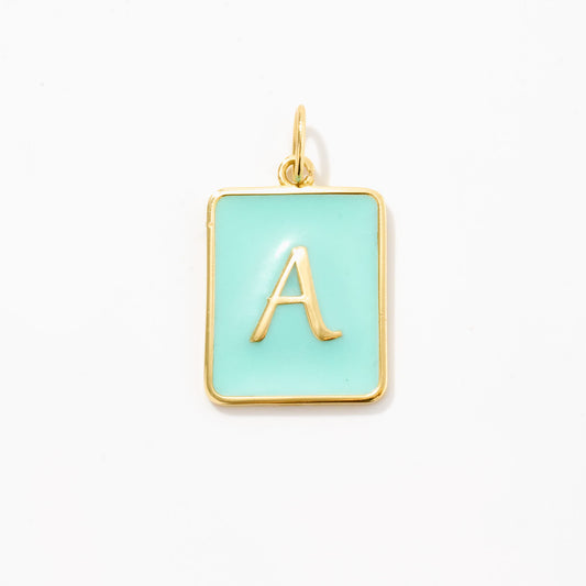 Letter Charm with Enamel