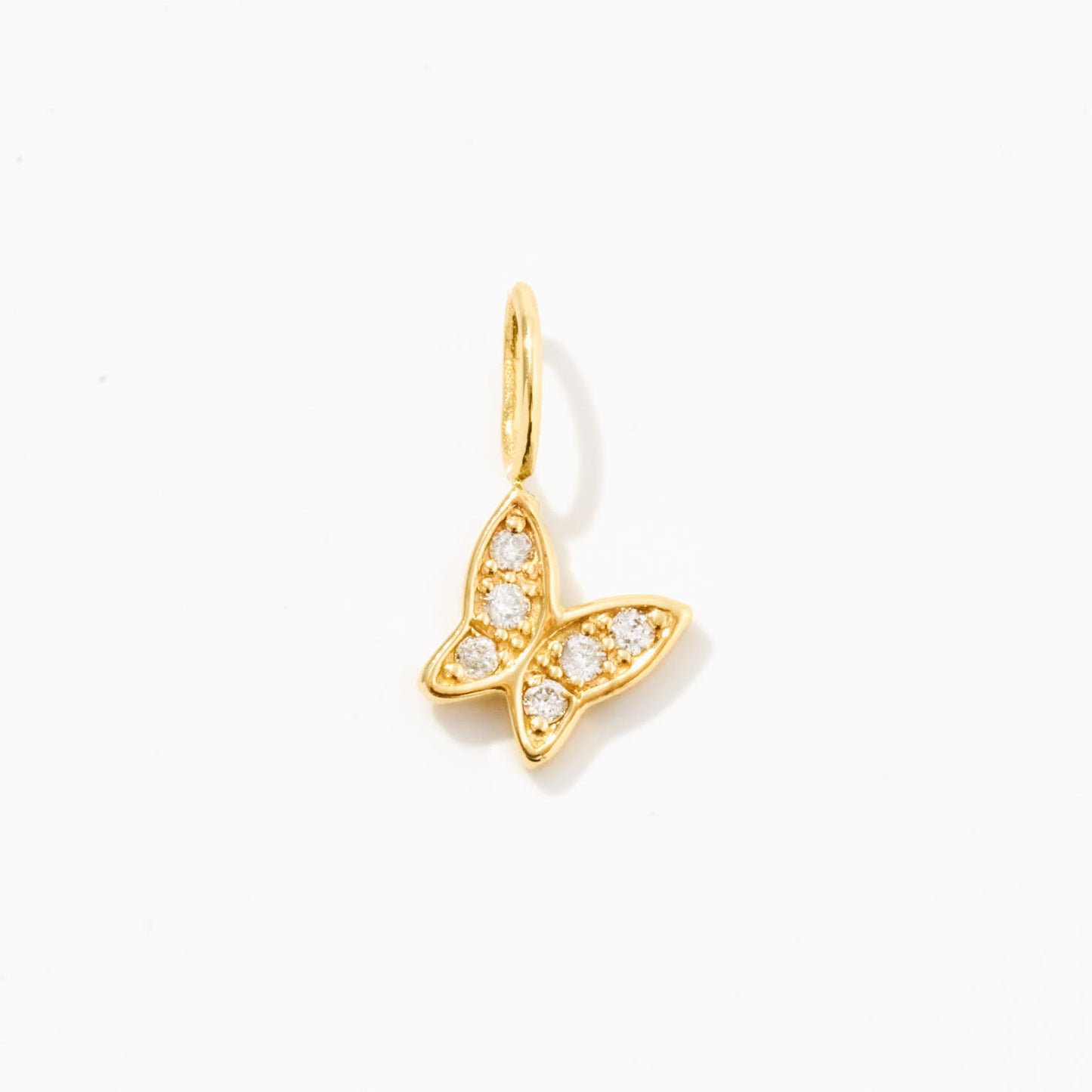 Diamond Butterfly Charm