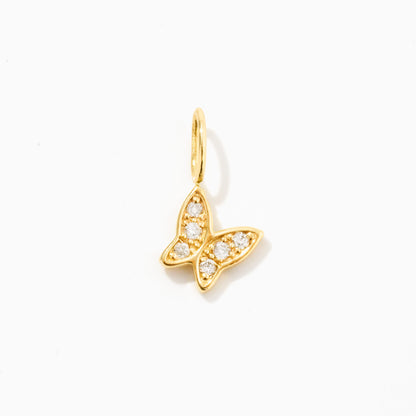 Diamond Butterfly Charm