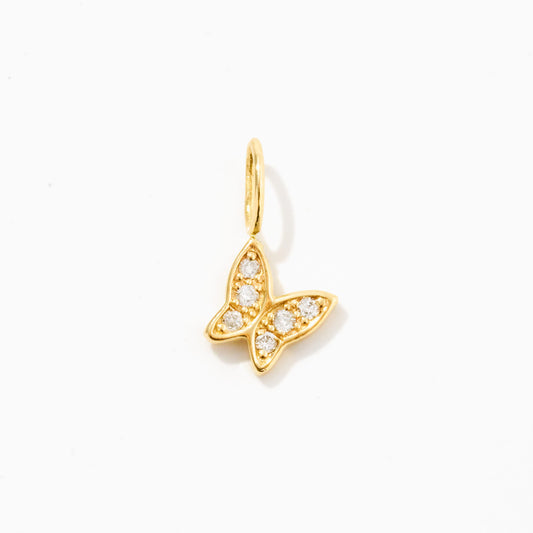 Diamond Butterfly Charm