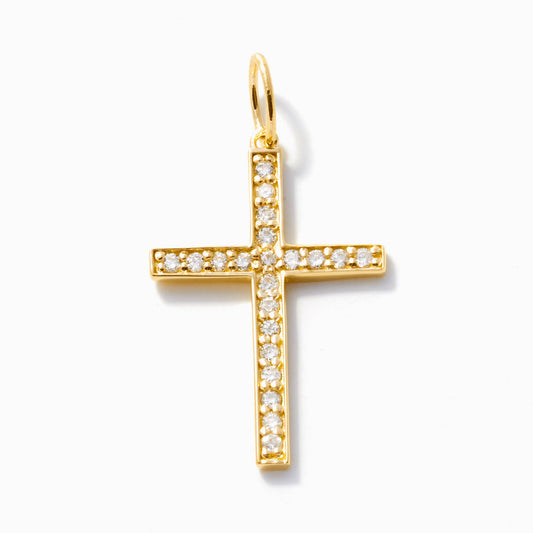 Diamond Cross Charm