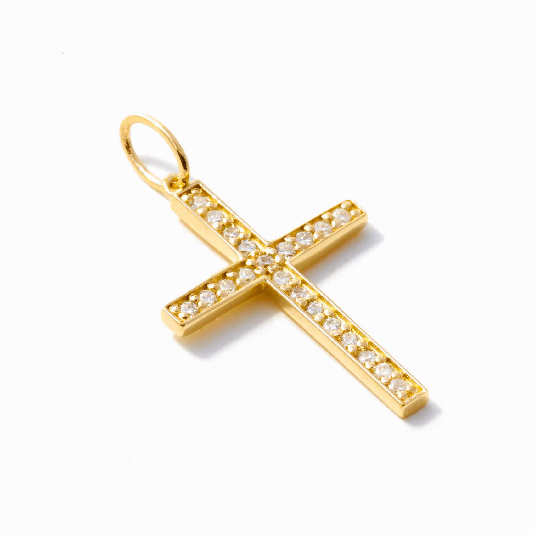 Diamond Cross Charm