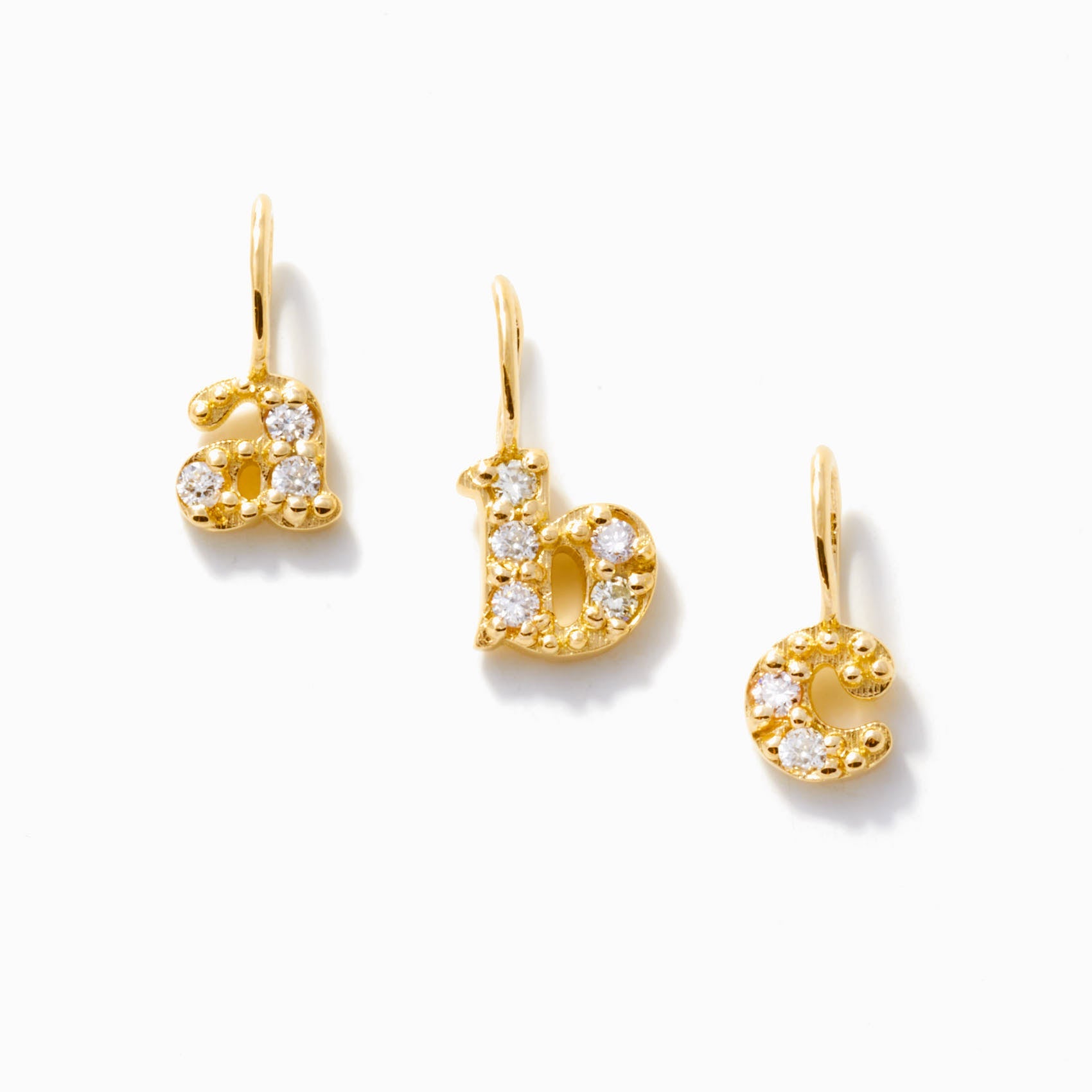 Diamond Lowercase Letter Charm