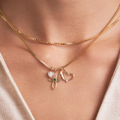 Birthstone Cross Charm