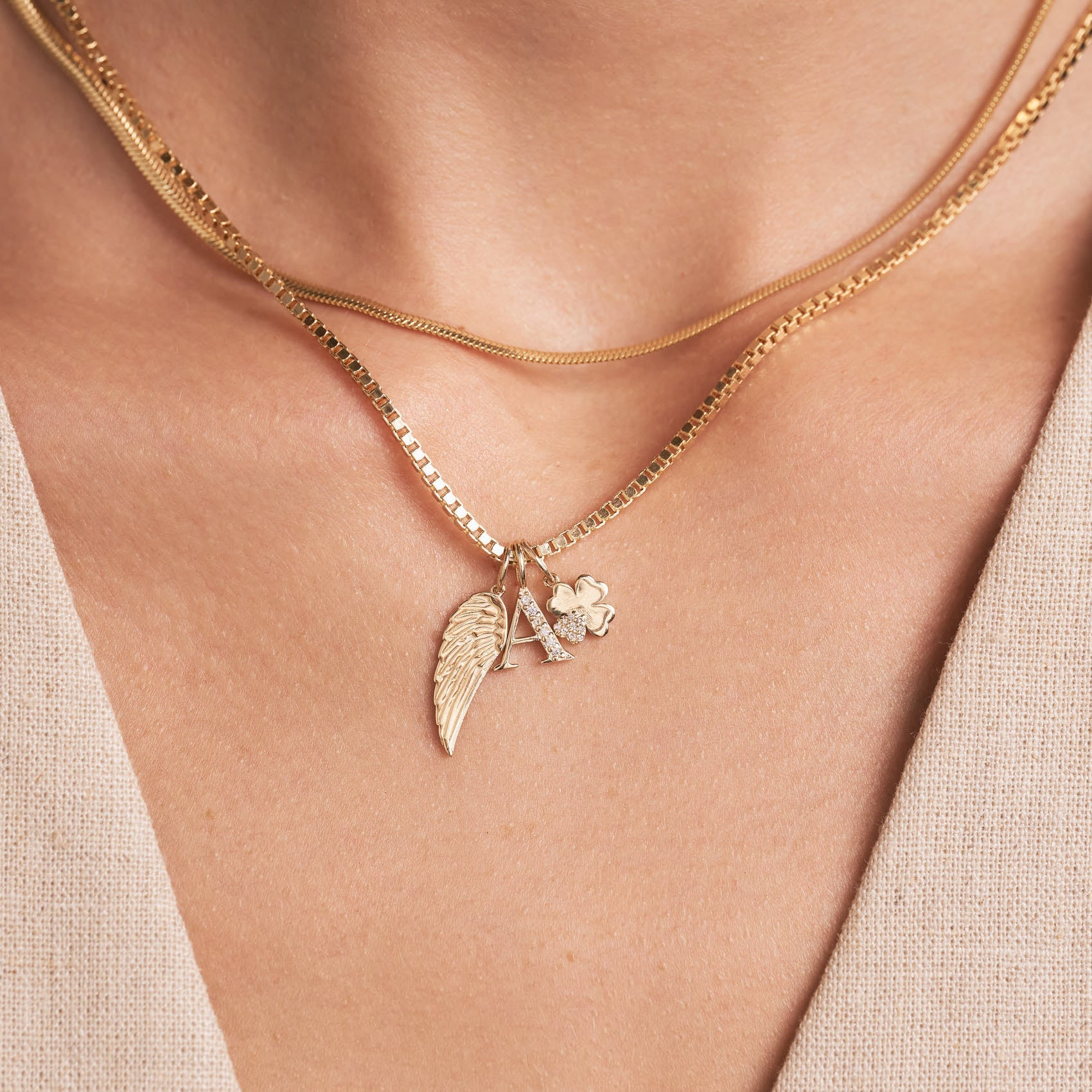 Diamond Clover Charm