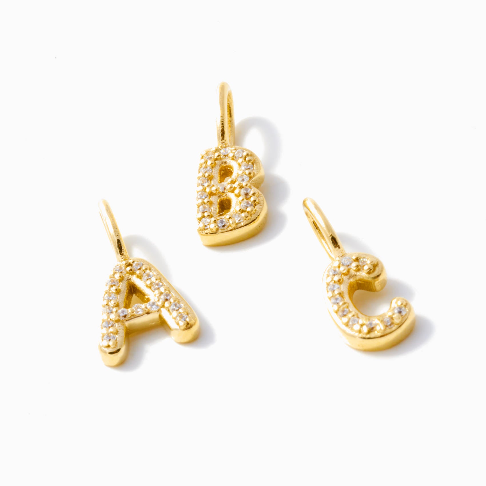 Diamond Hellium Letter Charm