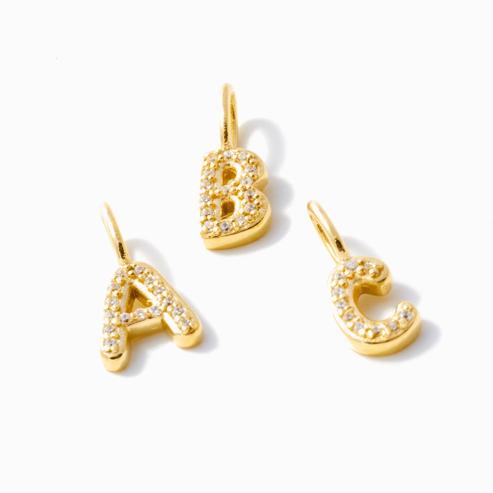 Diamond Hellium Letter Charm