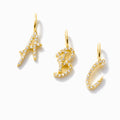Diamond Script Letter Charm