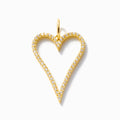 Long Diamond Heart Charm