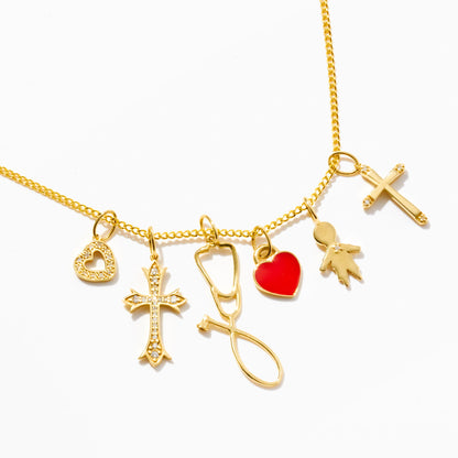 Diamond Celestial Cross Charm