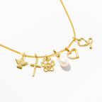 Initial Engraved Paw Print Charm
