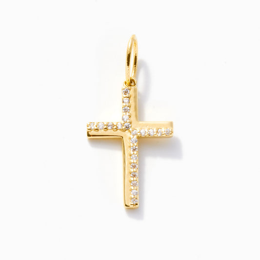 Diamond Pave Cross Charm