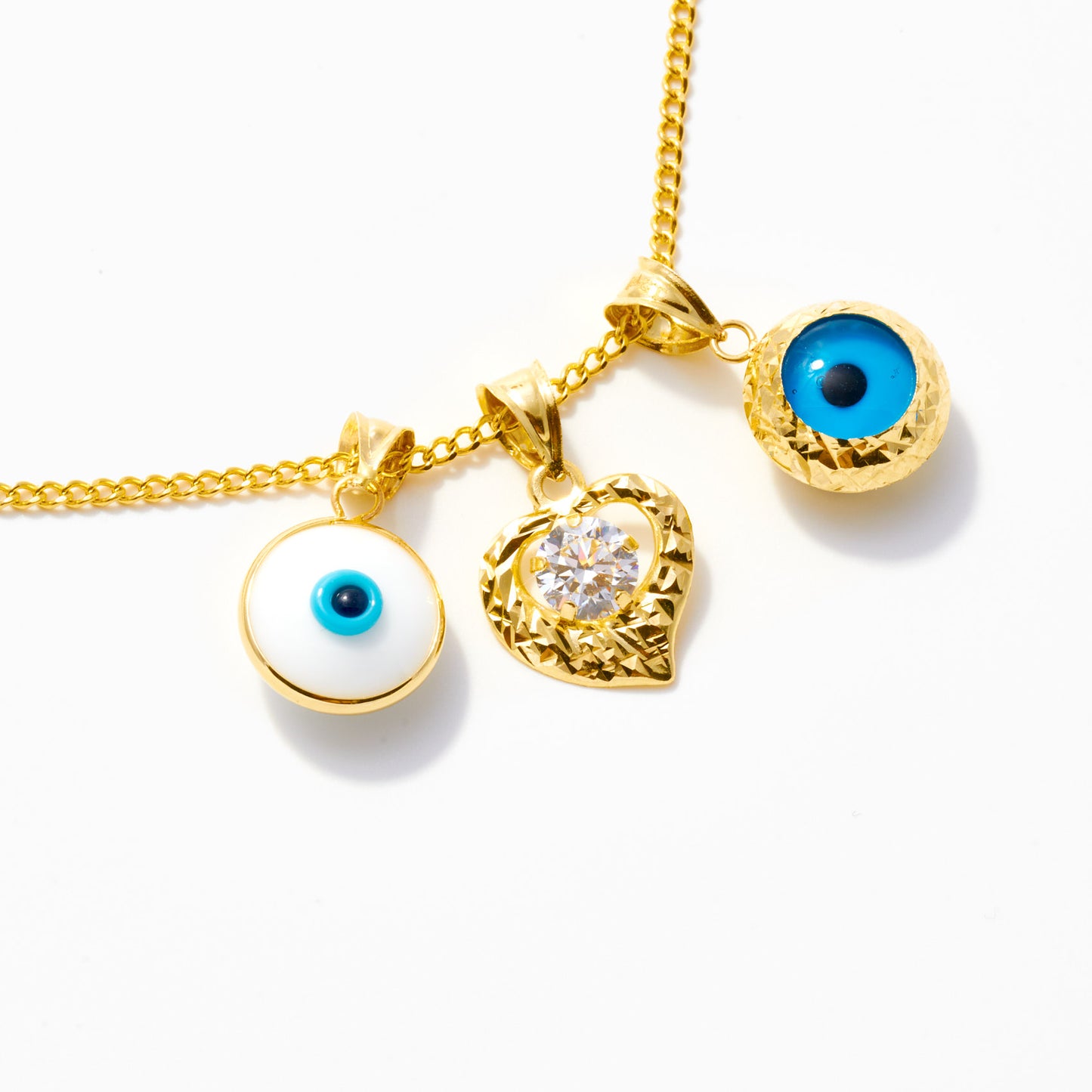 White Evil Eye Charm