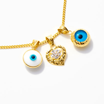 White Evil Eye Charm