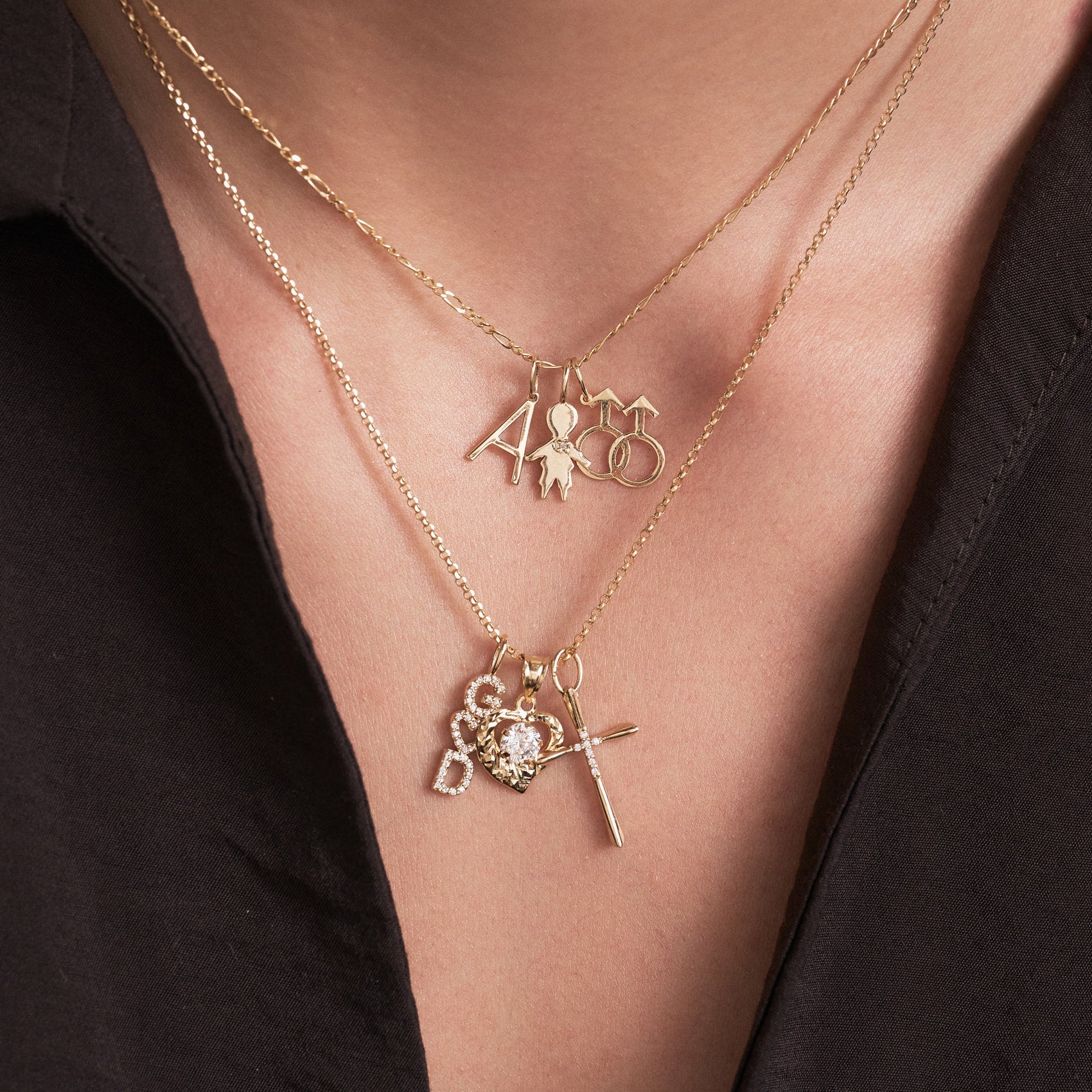 Linked Mars Symbols Charm