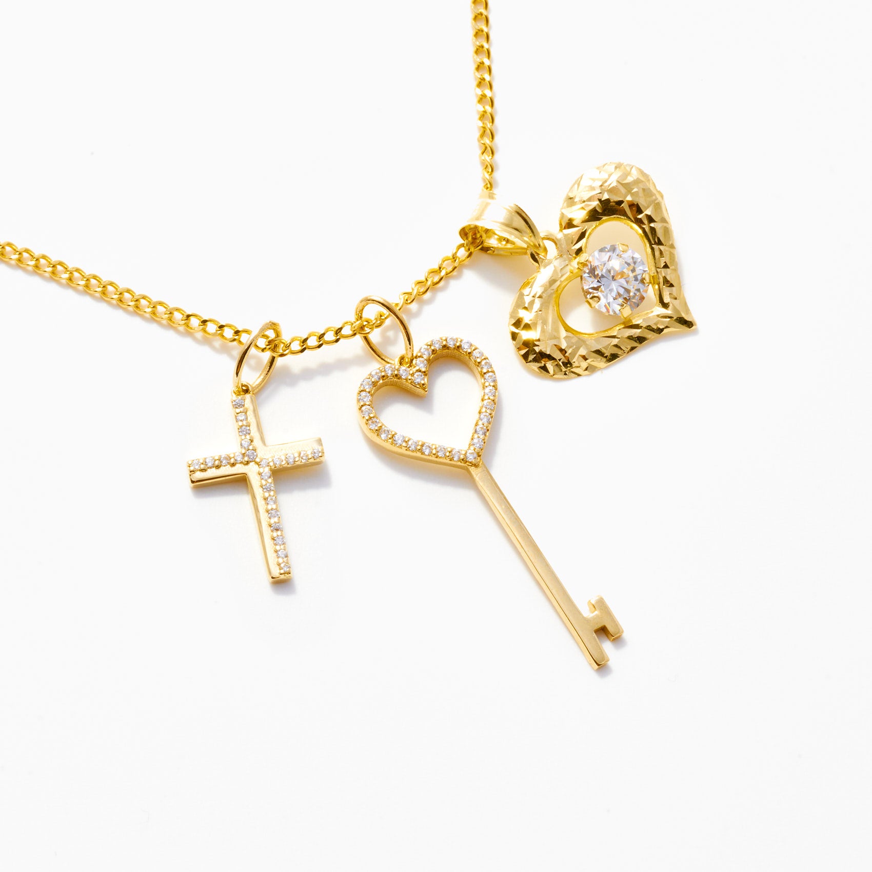 Diamond Pave Cross Charm