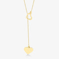 Double Heart Y-Necklace