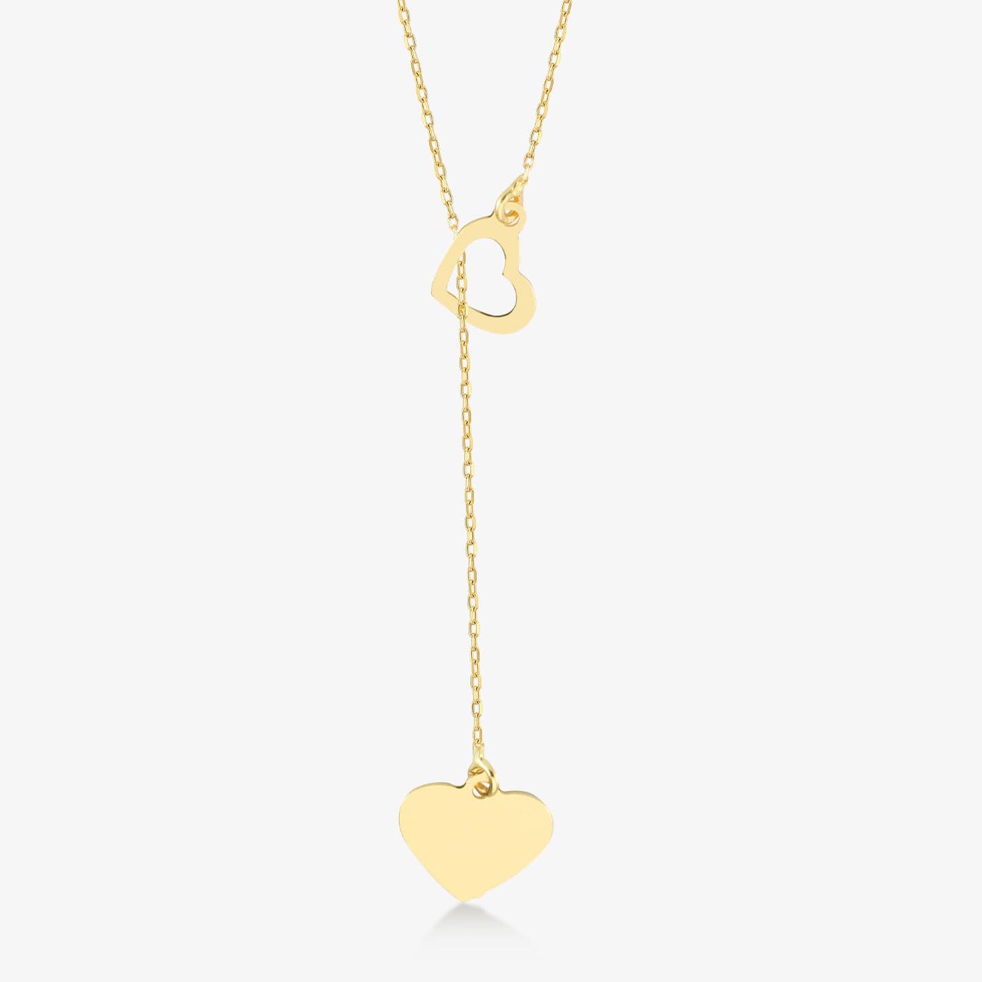 Double Heart Y-Necklace