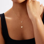Double Heart Y-Necklace