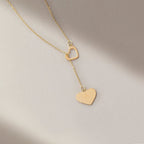 Double Heart Y-Necklace