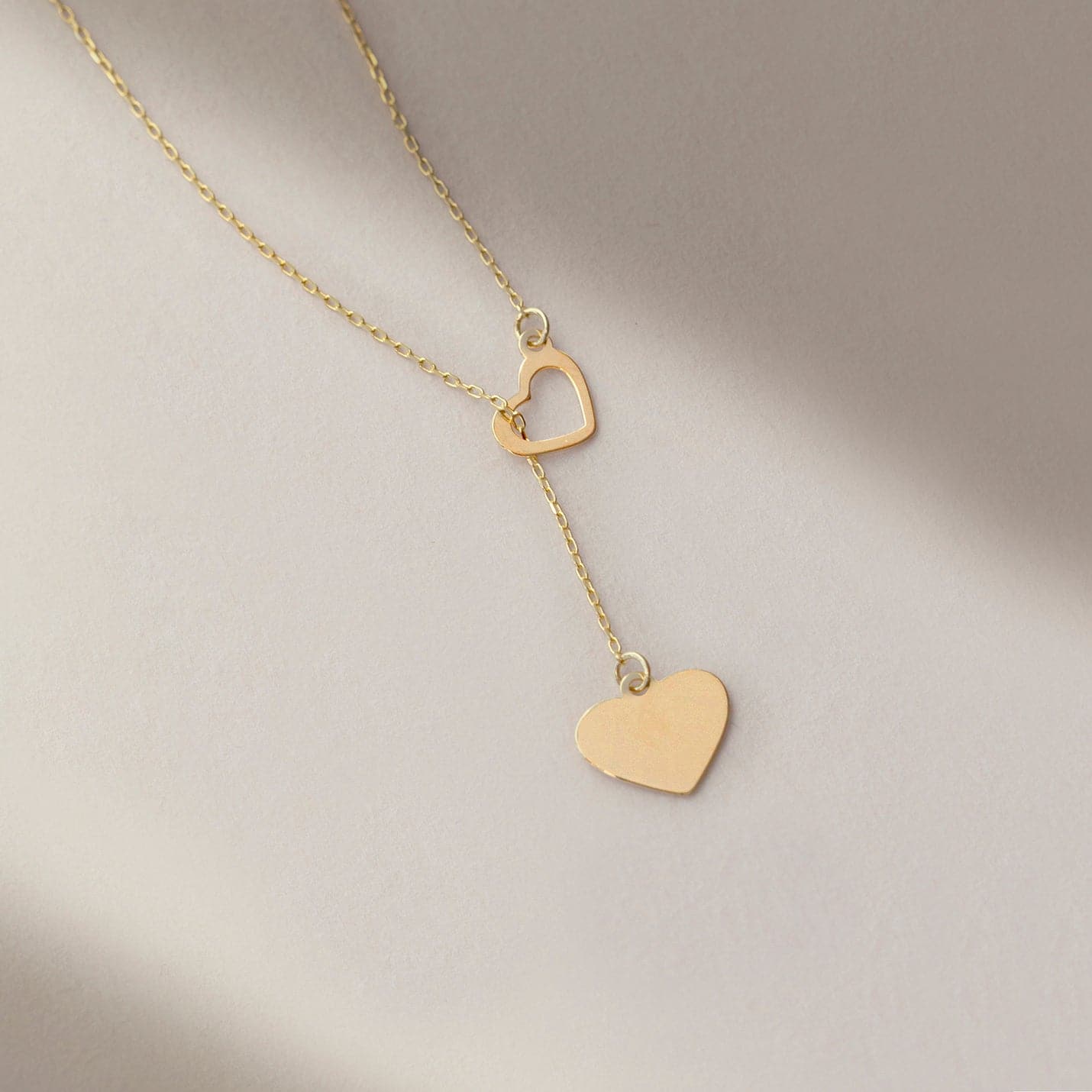 Double Heart Y-Necklace