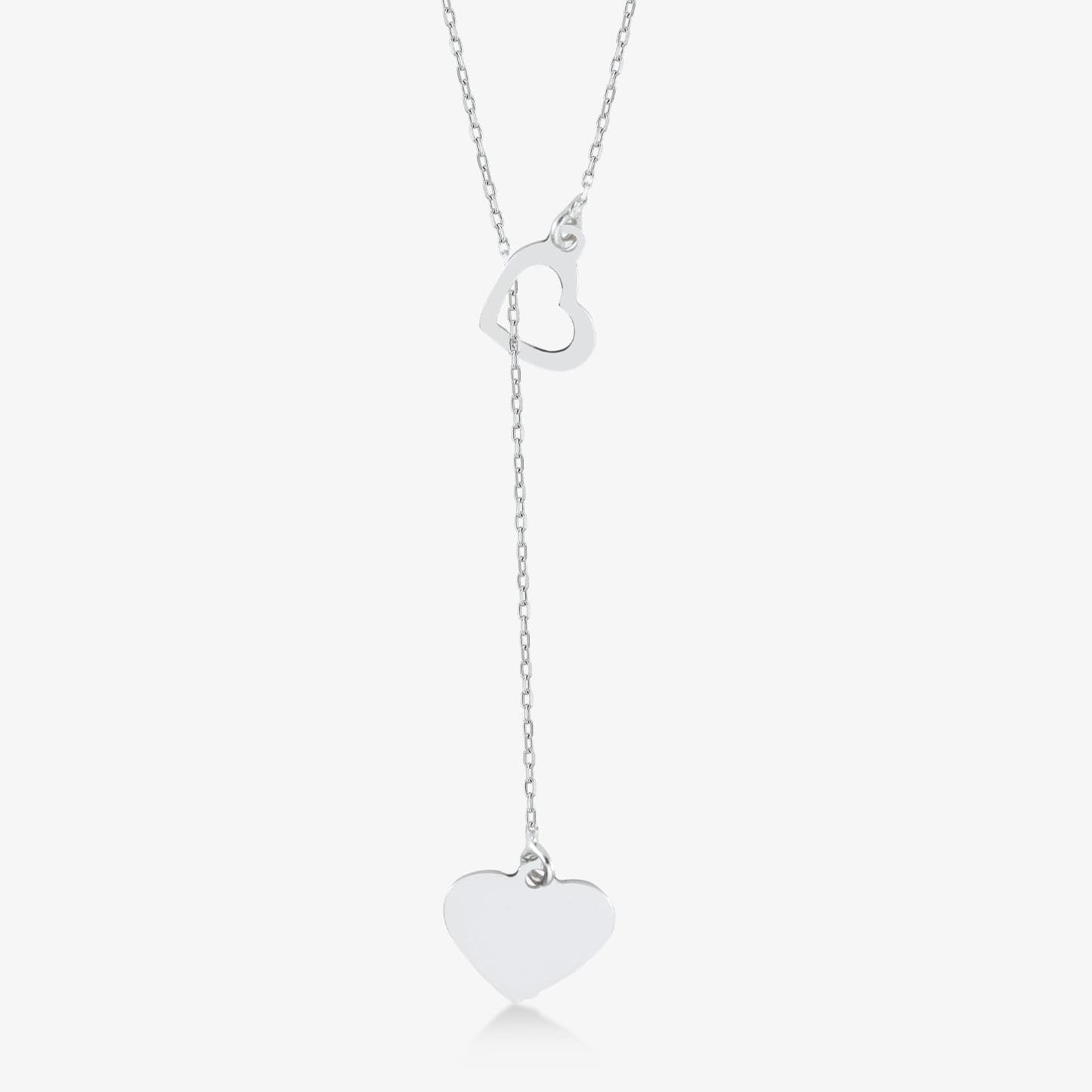 Double Heart Y-Necklace