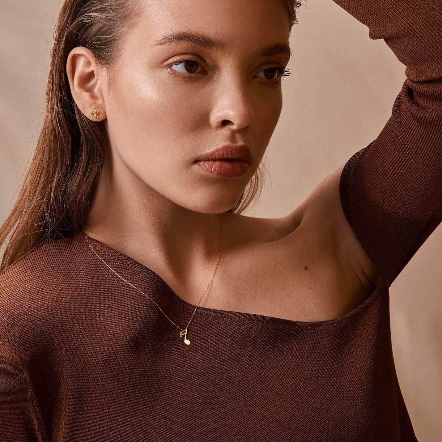 Music Note Pendant Necklace